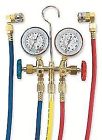 6715b 6715 Fjc Brass Manifold Set Hoses Freon Gauges