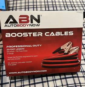 Mydpx-3 Abn Jumper Cables 25 Feet Long 2-gauge 600 Amp Motorcycle / Car Booster