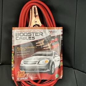 125-01210 Abs Booster Cables 10 Gauge 12 Foot Jumper Average Duty By Abd New