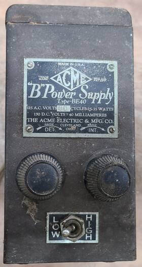 Be40 Acme Vintage Universal Power Supply Model 30 Electric Fence Untested Be40 Acme Vintage Universal Power Supply Model 30 Electric Fence Untested