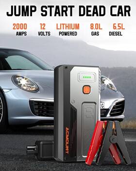2000a Acmount J450 Car Jump Starter Portable Power Bank Battery Charge