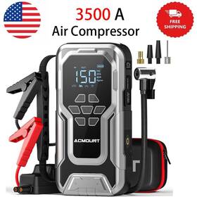 3000a Acmount W180 Jump Starter With Air Compressor Portable Car Battery Booster Usb