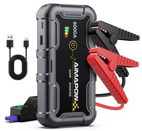 6000a Aimapow 607609064121 20000mah Portable Car Battery Jump Starter - Fast Charge Compact