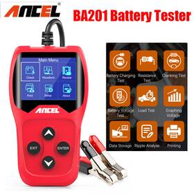 100-2000cca Ancel 753215880638 Ba201 12v Auto Battery Tester Digital Analyzer Tool