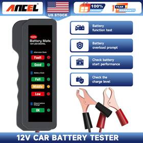 Bst200 Ancel Ba101 Bst100 Bm310 Automotive 12v Car Battery Load Tester Led Display Analyzer Tool