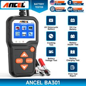 Ba101 Ancel Ba301 Professional Battery Tester Digital Analyzer 12v 100-2000 Cca 220ah