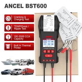 Bt600 Ancel Bt705 12v 24v Car Battery Tester With Printer Charging Cranking System Test
