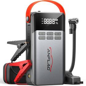 Cep113-b12 Anflag 8in1 Car Tool Battery Jump Starter Flat Tire Inflator Air Compressor Light Lcd