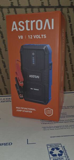 Astroai 810074983815 V8 Car Battery Jump Starter 12v - 1500a Pack Blue