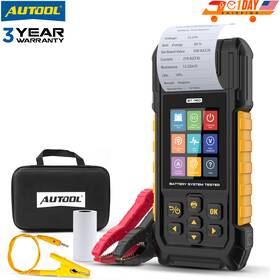 Mmt717 Autool 24v 12v Car Battery Tester Crank Charge Load Test V/a Analyzer 0-80v With Printer