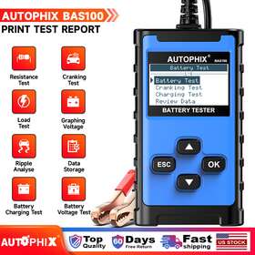 Bas100 Autophix 12v 24v Car Cranking Test Auto Battery Charging System Analyzer Bas100 Autophix 12v 24v Car Cranking Test Auto Battery Charging System Analyzer