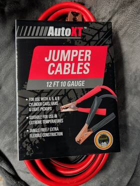 15500102 Autoxt Auto Xt Jumper Cables 12ft 10 Gauge