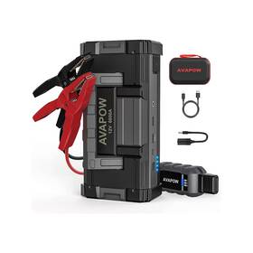 6000a Avapow 195925468995 A68 Car Battery Jump Starter Black