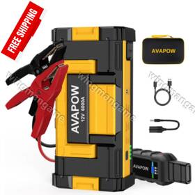 5465020 Avapow Car Jump Starter 6000a Peak 32000mah Power Pack Portable