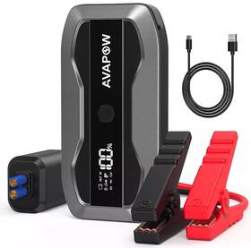 Avapow-js001 Avapow Starter Power Supply Dk-js001 Silver Black 2000a 12v Usb Quick Charge Avapow-js001 Avapow Starter Power Supply Dk-js001 Silver Black 2000a 12v Usb Quick Charge
