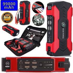 Baokaler 653998291419 Car Battery Jump Starter 99800mah Portable Charger Power Bank Black &