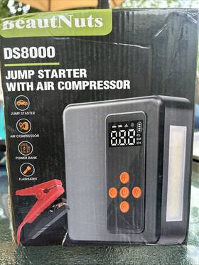 Ds8000 Beautnuts Jump Starter With Air Compressor Disel/gas/motorcycle/lawn 12v