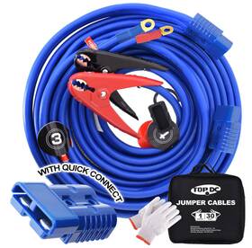 Td-s02p0130 Branded 1 Gauge 30 Feet 800a Booster Cables With Ul-listed Clamps Heavy Duty