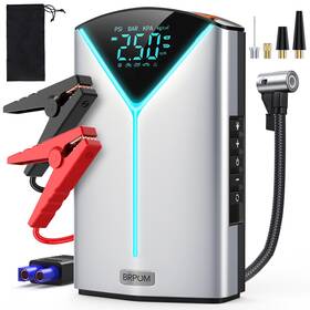 8000a Brpom My03 Car Jump Starter Power Bank With Air Compressor Pack Booster 12v