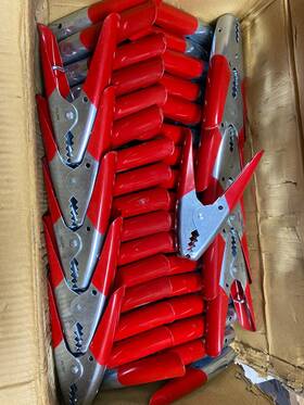 Cbcc2 Calhawk Lot Of 44 Red Battery Booster Cable Parrot Clamps Heavy Duty 600 Amp