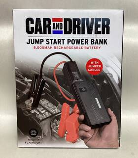 Car And Driver 810071498800 New Jump Start Power Bank Battery Starter With Led Light -free Shipping