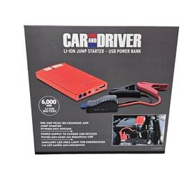 Li1006r Car And Driver Li-ion Jump Starter Usb Power Bank New Sealed Red Jumper Cables