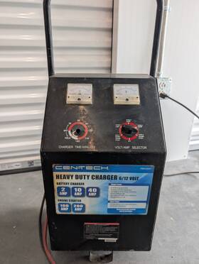 12344 Cen Tech Cen-tech Heavy Duty 6/12 Volt Battery Charger Engine Starter Missing Timer Knob