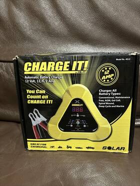 4512 Charge It 9992 Clore Automotive 12v 12/6/2 Amp Smart Charger Yellow 12