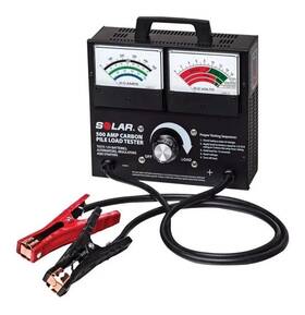 00010271024452 Clore Automotive Solar 1874 500 Amp Carbon Pile Battery Load Tester Black