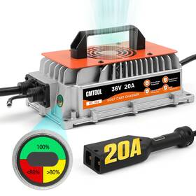 Mmt636-6 Cmtool Golf Cart Fast Battery Charger 36v 20amp Lead-acid Flat Plug Led For Txt