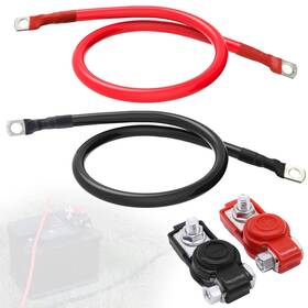 Bc-002 Cocros 4 Awg Battery Cable 2ft Black Red Power/ground Cord Copper Clad Aluminium Bc-002 Cocros 4 Awg Battery Cable 2ft Black Red Power/ground Cord Copper Clad Aluminium