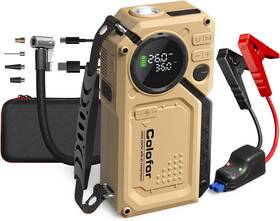2500a Colofor 717373076760 Car Jump Starter And Air Compressor 12v 18000mah For Gas/diesel Engines