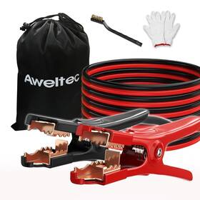 Xhul-tu0420 Cooling Direct Jumper Cables 4 Gauge 20ft Heavy Duty Booster Clamps Bag Gloves Brush Car Truck