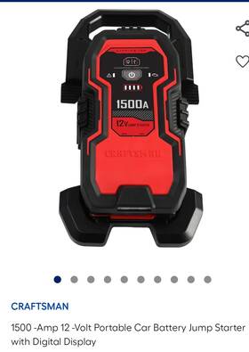 5144493 Craftsman 1500 Amp Jump Starter