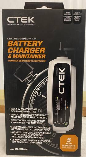 Go-12 Ctek 340103402558 40-255 Ct5 Time To Volt Battery Charger And Maintainer