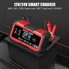 Dt-g21508 Datouboss 12v/24v 15a Smart Battery Charger Intelligent Pulse Repair Automatic For Car