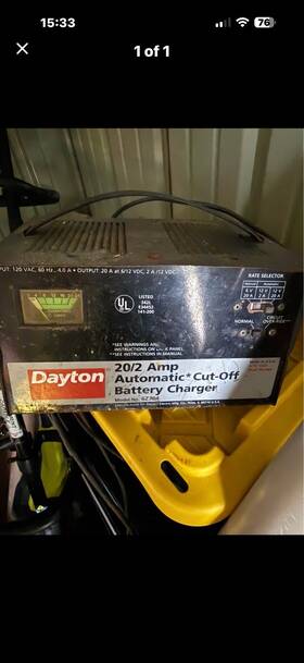 6z764 Dayton Battery Charger