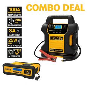 Dxaec100 Dewalt Dxaec100/dxaej14 1600a Jump Starter And 30a Battery Charger Combo With Air Compressor