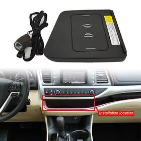 Dictorcoltd 550748547362 Abs Wireless Car Charger Phone Fast Charging Pad For Toyota Highlander 2014-2019