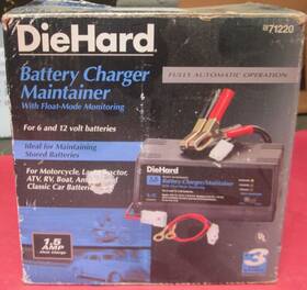 28-71220 Die Hard Battery Charger Maintainer For 6 And 12 Volt Batteries -fully Automatic