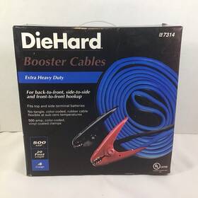 287314 Diehard Extra Heavy Duty 20 Ft. Booster Cable 500amp 4 Gauge New
