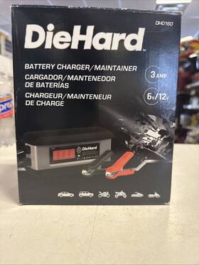 Dh0160 Diehard Battery Charger / Maintainer 3 Amp 6v 12v New Qik Shipping
