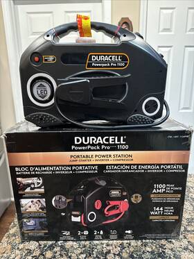 1134716 Duracell Powerpack Pro 1100 Amp Jump Starter Air Compressor And Power Inverter 1134716 Duracell Powerpack Pro 1100 Amp Jump Starter Air Compressor And Power Inverter