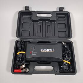 804-0012 Duracell 12 Amp 12v Battery Charger W Case And Clamps Plug In