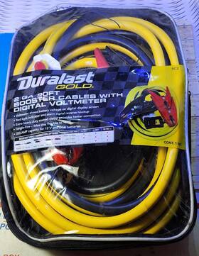 Duralast 052948094542 Gold Bc2 Booster Cables 2 Ga 20 Ft. With Digital Voltmeter Free Ship Duralast 052948094542 Gold Bc2 Booster Cables 2 Ga 20 Ft. With Digital Voltmeter Free Ship