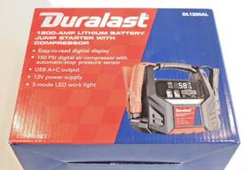 Duralast 193460790663 Dl 1200 Al Amp Lithium Battery Jump Starter With Compressor New Duralast 193460790663 Dl 1200 Al Amp Lithium Battery Jump Starter With Compressor New