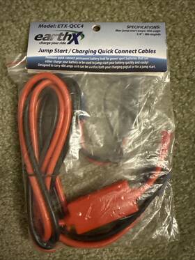 Etx-qcc4 Earthx Jump Start/charging Quick Connect Cables Model Etx-qcc4 Earthx Jump Start/charging Quick Connect Cables Model