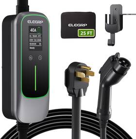 Ecp24-40a0-01 Elegrp Ev Charger Level 2 40a 240v Sae J1772 25ft Cord Nema 14-50 Ioniq Leaf Bolt Kona
