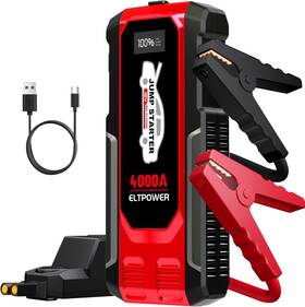 4000a Eltpower Et23 Car Jump Starter 12v Portable Battery Booster For Up To 8.0l Gas And 7.0l Di