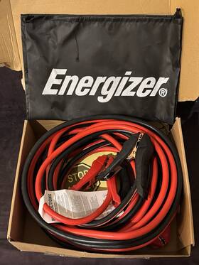 Enl-225 Energizer 25 Ft Booster Battery Jumper Cables Led Clamps 2 Gauge 1000a